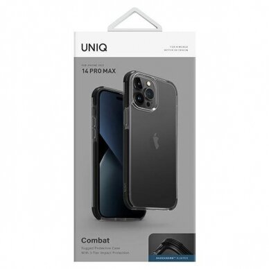 Dėklas UNIQ etui Combat iPhone 14 Pro Max Juodas 5