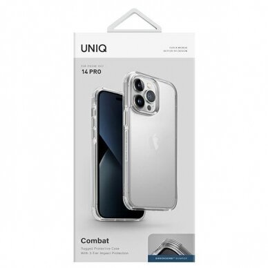 Dėklas UNIQ etui Combat iPhone 14 Pro Skaidrus 8