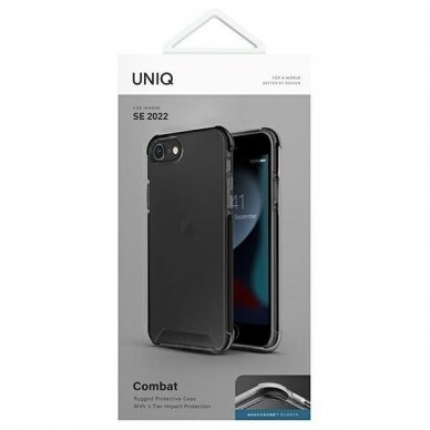 Iphone 7 / 8 / SE 2020 / SE 2022 Dėklas UNIQ etui Combat Juodas 4