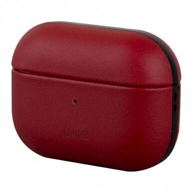 Dėklas Uniq etui Terra AirPods Pro Genuine Leather Raudonas