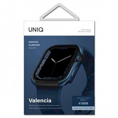 Dėklas Uniq etui Valencia Apple Watch Series 4/5/6/7/8/9/SE 40/41mm. /cobalt Mėlynas 2