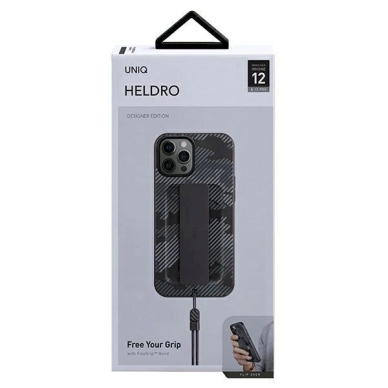 Dėklas Uniq Heldro iPhone 12/12 Pro 6,1"  Pilkas Antimicrobial 7