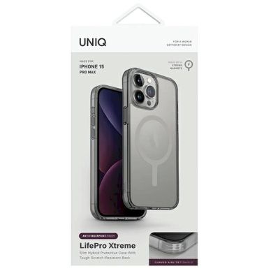 Dėklas Uniq LifePro Xtreme Magclick ChargingiPhone 15 Pro Max - Pilkas 5