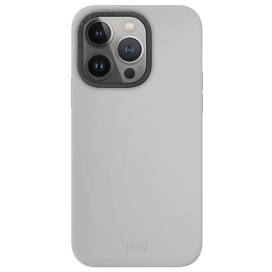 Dėklas Uniq Lino Hue iPhone 15 Pro 6.1  case Magclick Charging light pilkos spalvos/chalk pilkos spalvos 1