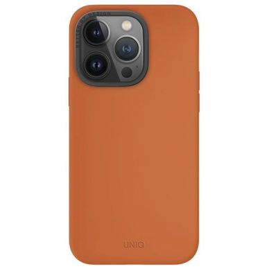 Dėklas Uniq Lino Hue iPhone 15 Pro 6.1  case Magclick Charging Oranžinis/sunset Oranžinis 1