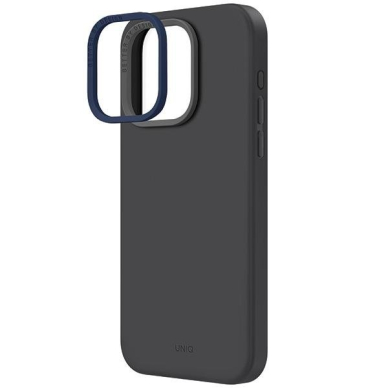 Dėklas Uniq Lino Hue iPhone 15 Pro Max 6.7  case Magclick Charging pilkos spalvos/charcoal pilkos spalvos 2