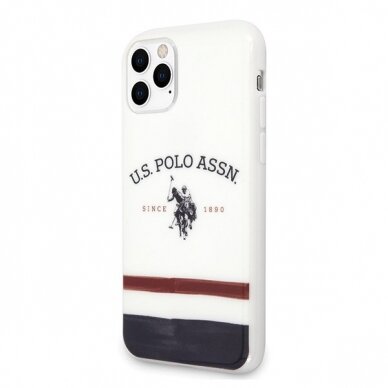 Dėklas Us Polo Ushcn65Pcstrb Iphone 11 Pro Max baltas Tricolor Pattern Collection 1