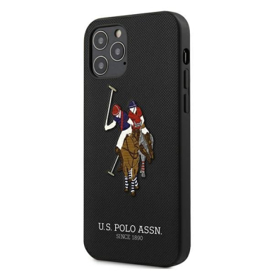 Dėklas Us Polo Ushcp12Lpugflbk Iphone 12 Pro Max 6,7" juodas Polo Embroidery Collection 1