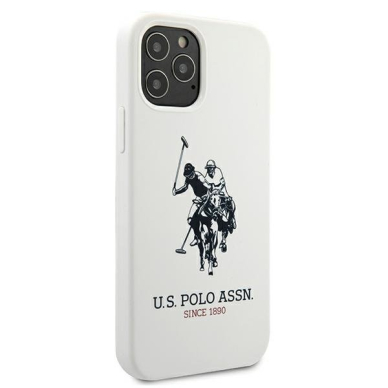 Dėklas Us Polo Ushcp12Lslhrwh Iphone 12 Pro Max 6,7" baltas Silicone Collection 3