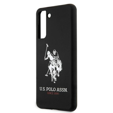 Dėklas US Polo USHCS21SSLHRBK Silicone Logo Samsung Galaxy S21 telefonui juodas 5