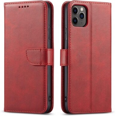 Dėklas Wallet Case Samsung A125 A12/M127 M12 raudonas