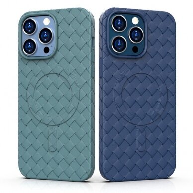 Dėklas Woven iPhone 13 Pro Max - tamsiai mėlynas 3