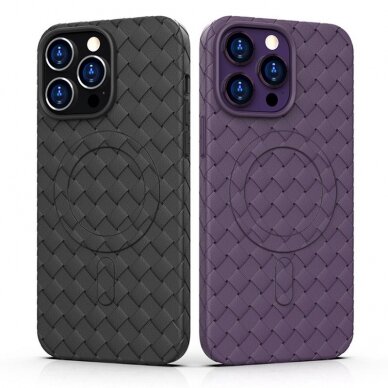 Dėklas Woven iPhone 15 Pro - Juodas 4