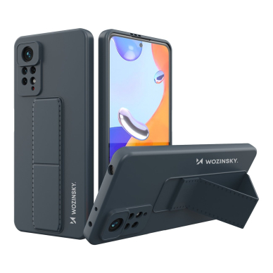 Dėklas Wozinsky Kickstand Silicone Xiaomi Poco X4 Pro 5G Mėlynas