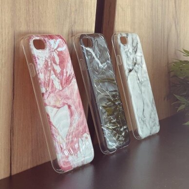 Akcija!!! Iphone 13 Mini Dėklas Wozinsky Marble  Rožinis 2