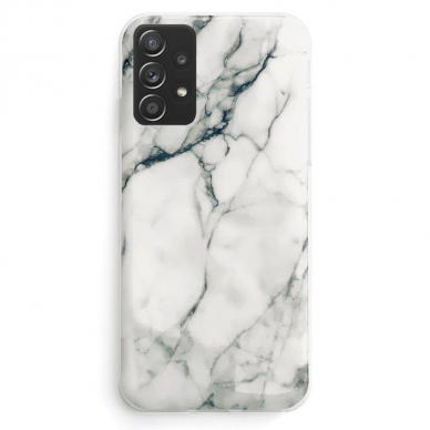 Samsung Galaxy A73 Dėklas Wozinsky Marble TPU baltas