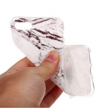 Dėklas Wozinsky Marble TPU Samsung Galaxy S21 Ultra 5G baltas 8