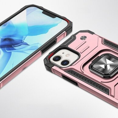 Dėklas Wozinsky Ring Armor Case iPhone 12 mini rožinis 1