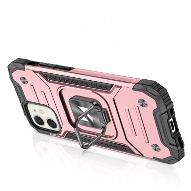 Dėklas Wozinsky Ring Armor Case iPhone 12 mini rožinis 2