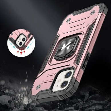 Dėklas Wozinsky Ring Armor Case iPhone 12 mini rožinis 6