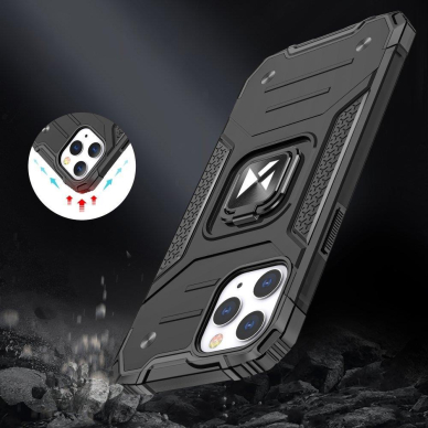 Dėklas Wozinsky Ring Armor Case iPhone 13 Pro Max juodas 6