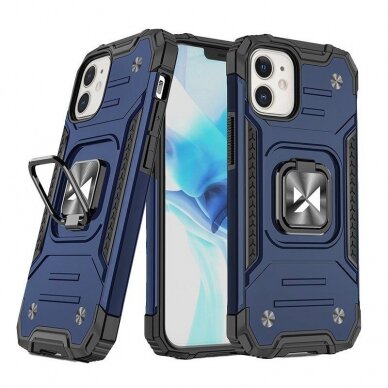 Dėklas Wozinsky Ring Armor iPhone 14 Mėlynas