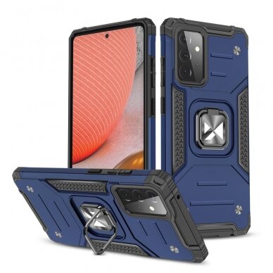 Dėklas Wozinsky Ring Armor Kickstand Samsung Galaxy A72 4G blue