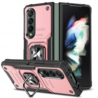 Akcija! Dėklas Wozinsky Ring Armor Samsung Galaxy Z Fold 4 Rožinis