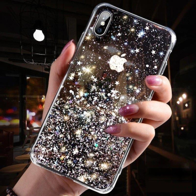 Samsung Galaxy A72 Dėklas Wozinsky Star Glitter Shining 4G juodas 8