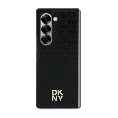 DKNY Repeat Pattern Stack Logo Dėklas Samsung Galaxy Z Fold6 - Juodas 1