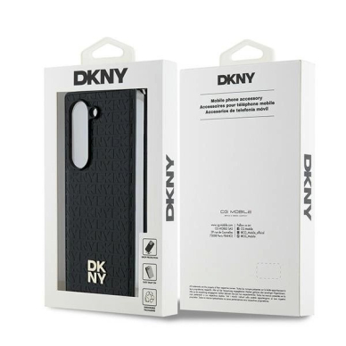 DKNY Repeat Pattern Stack Logo Dėklas Samsung Galaxy Z Fold6 - Juodas 6