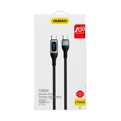 Dudao cable USB Type C - USB Type C fast charging PD 100W Juodas (L7MaxC) 4