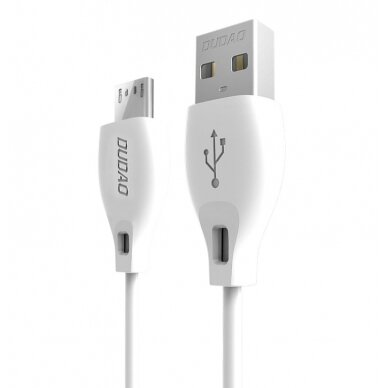 Dudao micro USB data charging kabelis 2.4A 2m baltas (L4M 2m baltas)