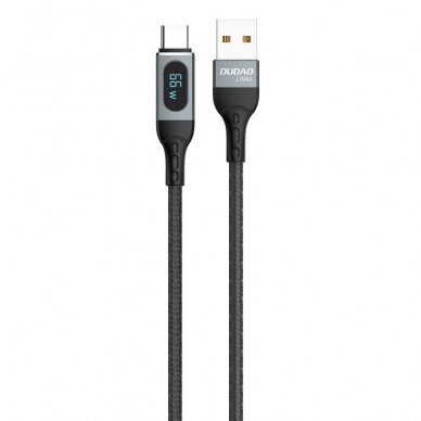 Dudao USB cable - USB Type C fast charging PD 66W black (L7Max)