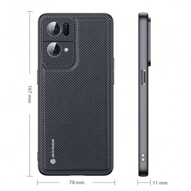 Dux Ducis Fino case cover covered with nylon material Oppo Reno7 Pro 5G black 11