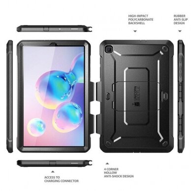 Dvipusis dėklas Supcase Unicorn Beetle Pro Galaxy Tab S6 Lite 10.4 P610/P615 Juodas 1