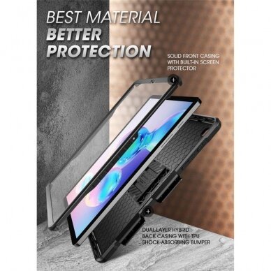 Dvipusis dėklas Supcase Unicorn Beetle Pro Galaxy Tab S6 Lite 10.4 P610/P615 Juodas 2