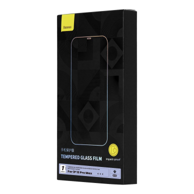 Ekrano apsauga Baseus Full Screen Tempered Glass 0.4mm + Mounting Kit iPhone 12 Pro Max  4