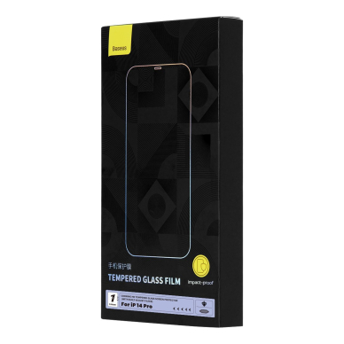 Ekrano apsauga Baseus Full Screen Tempered Glass 0.4mm + Mounting Kit iPhone 14 Pro 5