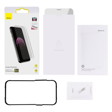 Ekrano apsauga Baseus iPhone 11 Pro Max / iPhone XS Max Privacy Anti Spy (privatization) with speaker cover + positioner (SGBL061702) (tinka su dėklu) 12