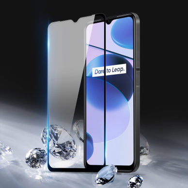 Ekrano apsauga Dux Ducis 9D Tempered Glass Realme C35 juoda (tinka su dėklu) 3