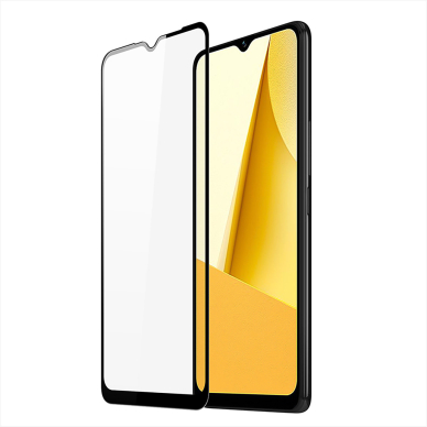 Ekrano apsauga Dux Ducis 9D Tempered Glass Vivo Y16 / Y02s Juodais kraštais (tinka su dėklu) UGLX912