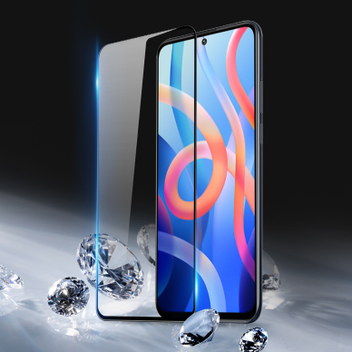 akcija! Ekrano apsauga Dux Ducis 9D Tempered Glass Xiaomi Poco M4 Pro 5G Juodais kraštais (tinka su dėklu) 5