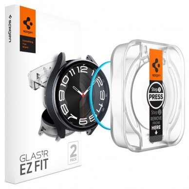 Ekrano Apsauga Samsung Galaxy Watch 6 Classic (43mm) - Spigen Glas TR "Ez Fit" 2vnt