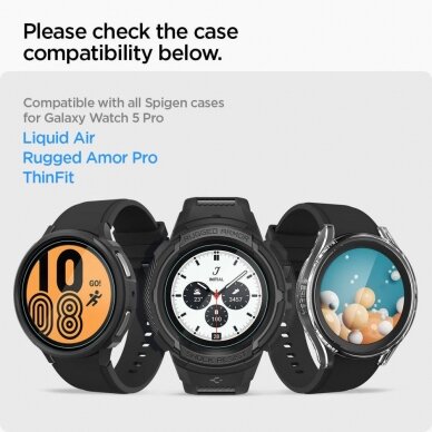 Ekrano apsauga Spigen GLAS.TR EZ-FIT 2-PACK GALAXY Watch 5 PRO (45 MM) 5