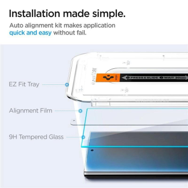 Ekrano Apsauga Spigen Glas.tR EZ Fit tempered glass for Samsung Galaxy S24 Ultra - 2 pcs. - Permatomas 6