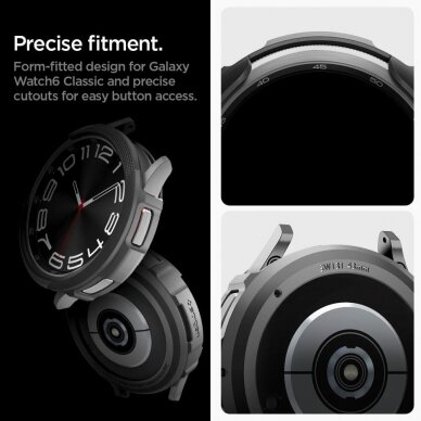 Ekrano apsauga Spigen LIQUID AIR Samsung GALAXY Watch 6 CLASSIC (43MM) Juoda 15