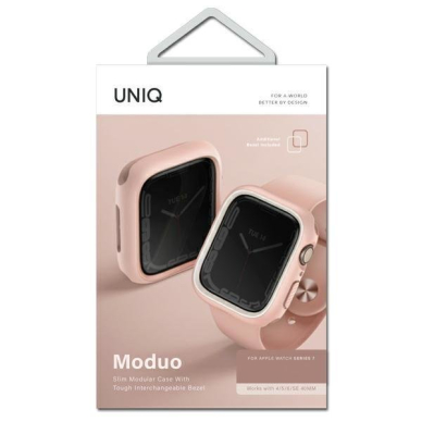 Ekrano apsauga UNIQ etui Moduo Apple Watch Series 4/5/6/7/8/9/SE 44/45mm Balta 4