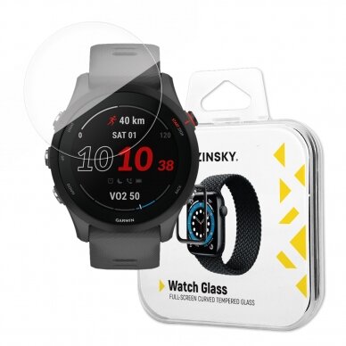 Ekrano apsauga Wozinsky Full Glue Tempered Glass Garmin Forerunner 255 Juodais kraštais