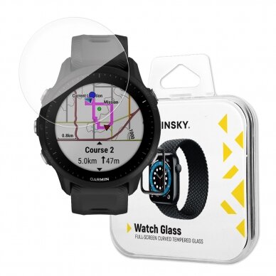 Ekrano apsauga Wozinsky Full Glue Tempered Glass Garmin Forerunner 955 Juodais kraštais